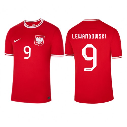 Polen Robert Lewandowski #9 Udebanetrøje VM 2022 Kort ærmer